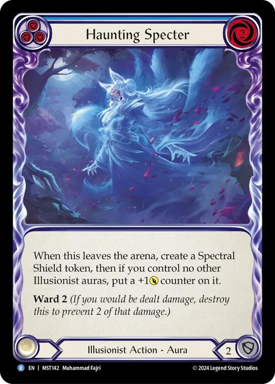 Haunting Specter (Blue) [MST142] (Part the Mistveil)  Rainbow Foil | Chromatic Games