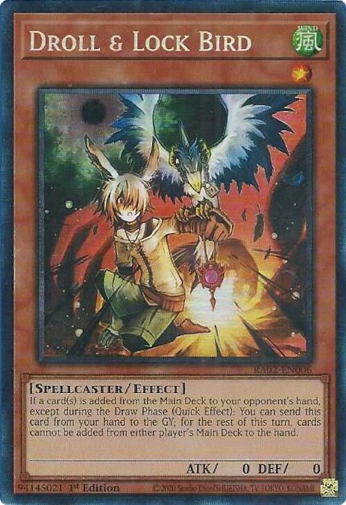 Droll & Lock Bird (PCR) [RA02-EN006] Prismatic Collector's Rare | Chromatic Games