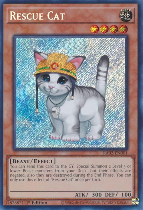Rescue Cat (Secret Rare) [RA02-EN001] Secret Rare | Chromatic Games