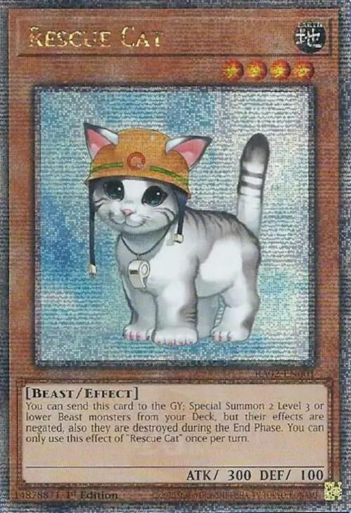 Rescue Cat (Quarter Century Secret Rare) [RA02-EN001] Quarter Century Secret Rare | Chromatic Games