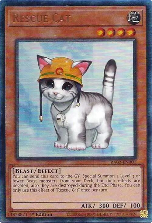 Rescue Cat (PUR) [RA02-EN001] Prismatic Ultimate Rare | Chromatic Games