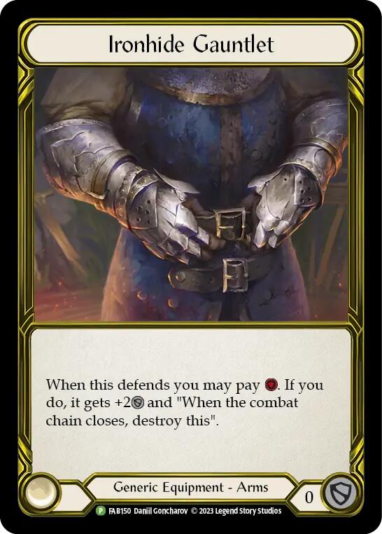 Ironhide Gauntlet (Golden) [FAB150] (Promo)  Cold Foil | Chromatic Games