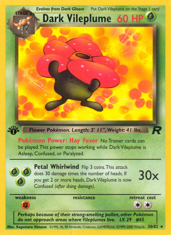 Dark Vileplume (30/82) [Team Rocket 1st Edition] | Chromatic Games