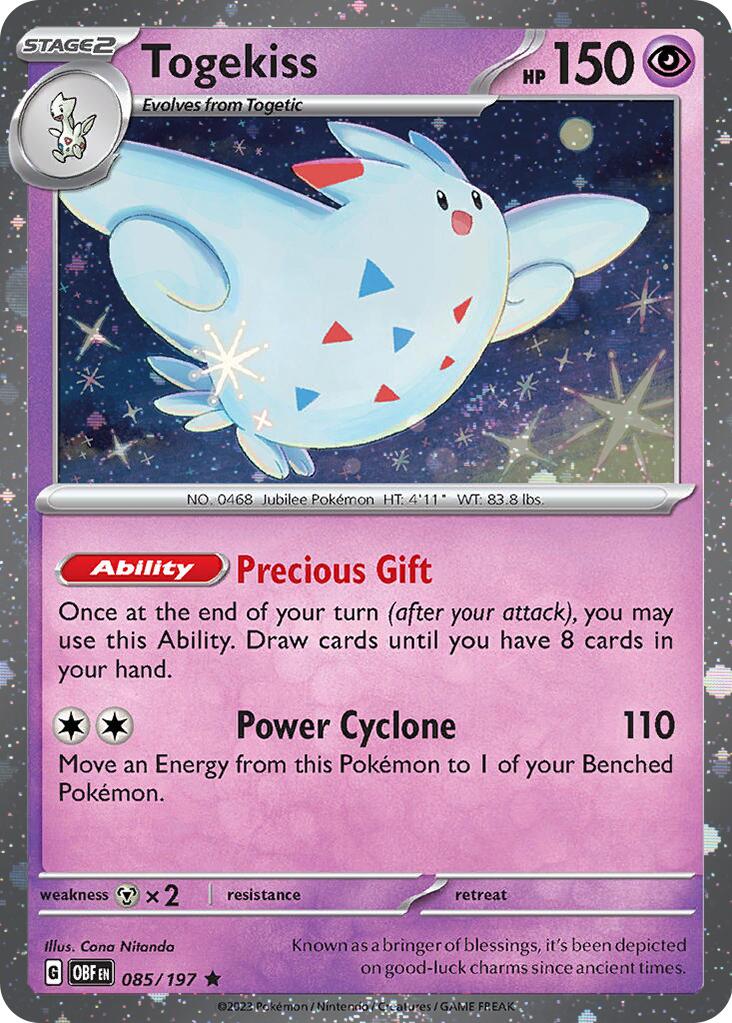 Togekiss (085/197) (Cosmos Holo) [Scarlet & Violet: Obsidian Flames] | Chromatic Games