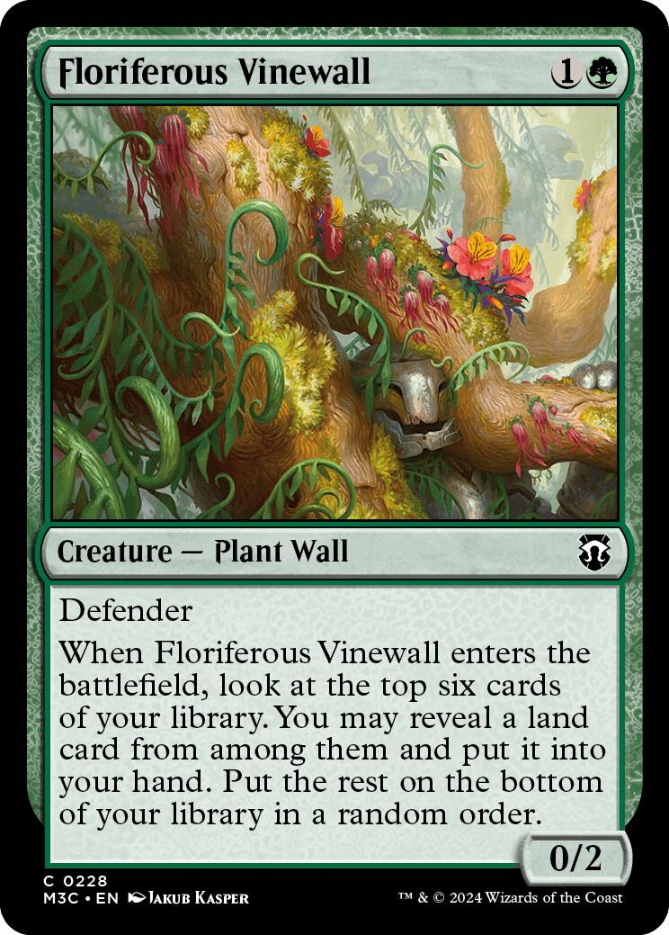 Floriferous Vinewall [Modern Horizons 3 Commander] | Chromatic Games