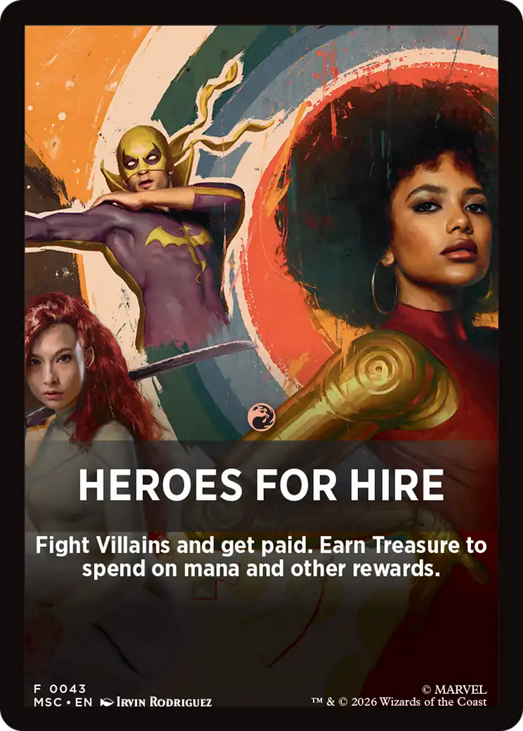 Heroes For Hire Theme Card [Marvel Super Heroes Commander] | Chromatic Games