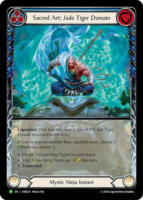 Sacred Art: Jade Tiger Domain [FAB233] (Promo)  Rainbow Foil | Chromatic Games