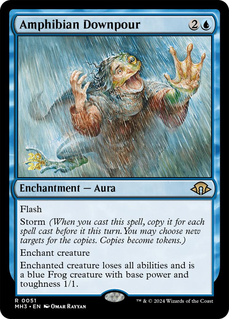 Amphibian Downpour [Modern Horizons 3 Prerelease Promos] | Chromatic Games