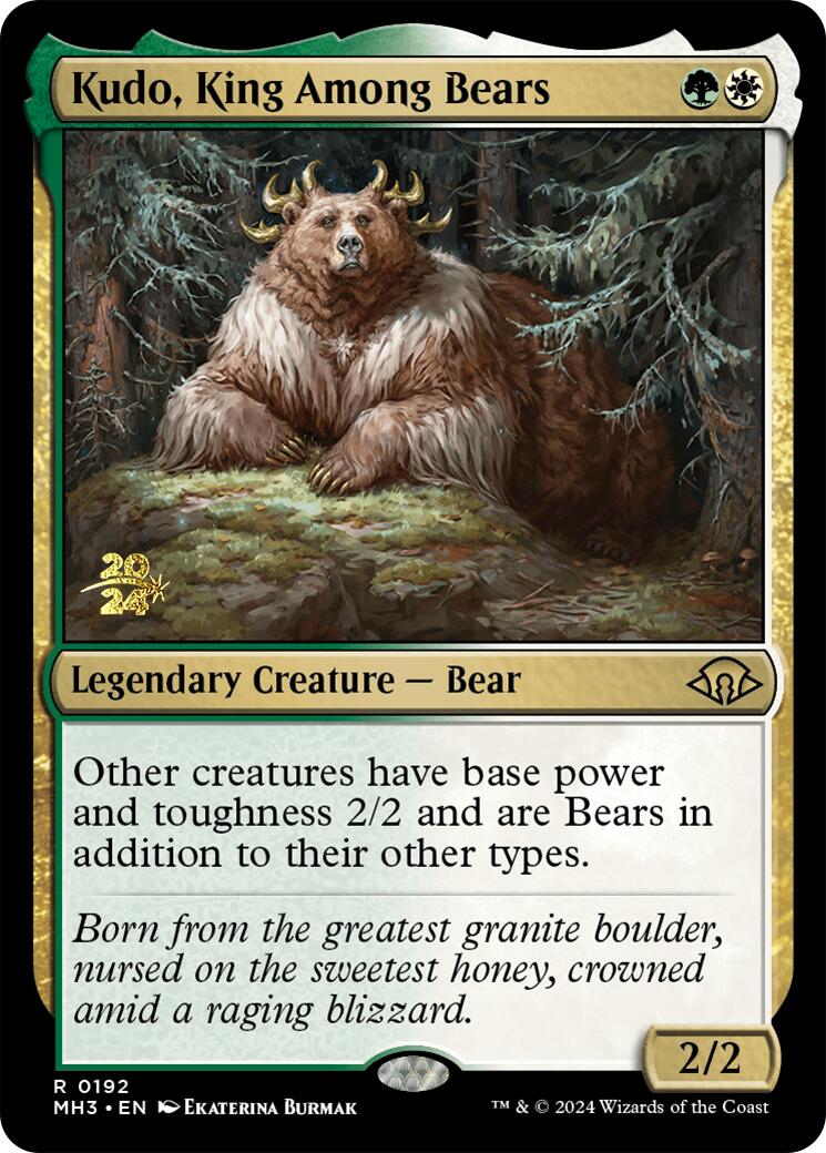 Kudo, King Among Bears [Modern Horizons 3 Prerelease Promos] | Chromatic Games