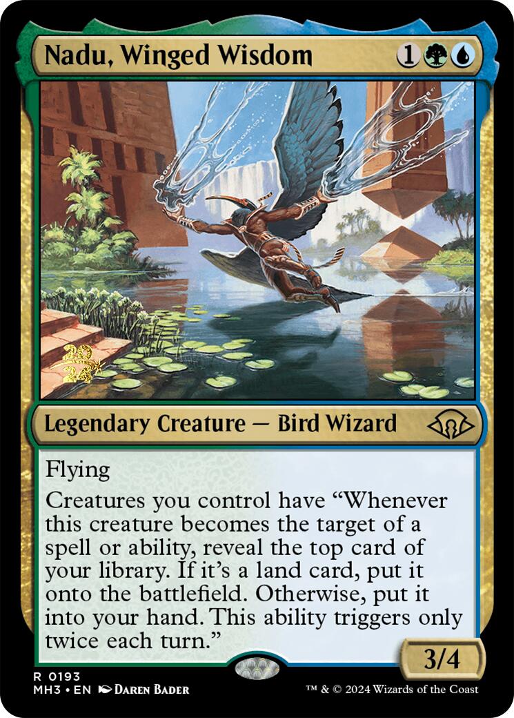 Nadu, Winged Wisdom [Modern Horizons 3 Prerelease Promos] | Chromatic Games