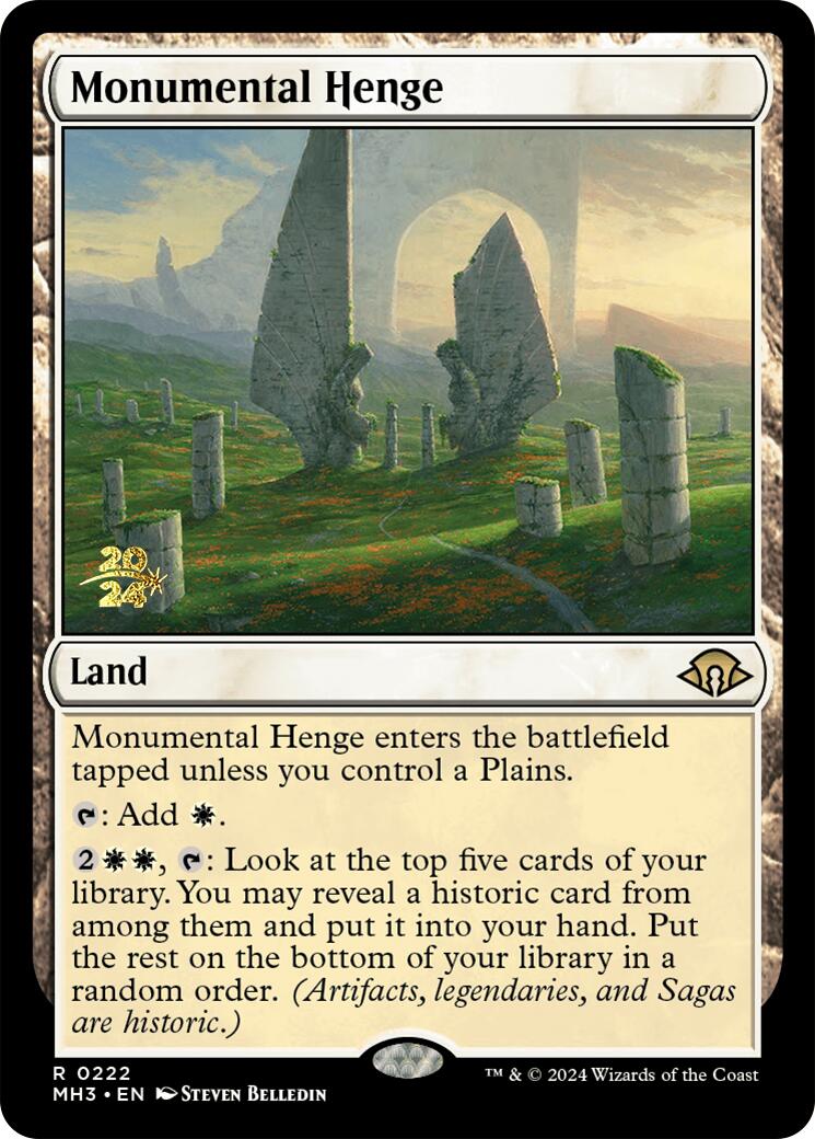 Monumental Henge [Modern Horizons 3 Prerelease Promos] | Chromatic Games