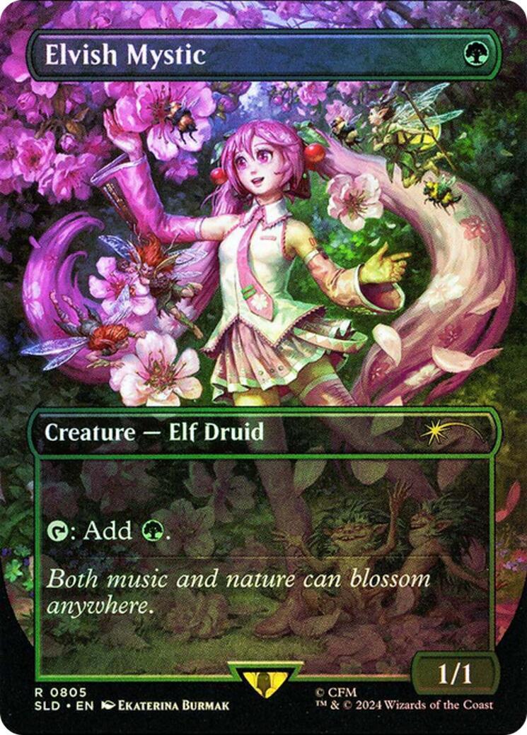 Elvish Mystic (0805 - Japanese Rainbow Foil) [Secret Lair Drop Series] | Chromatic Games