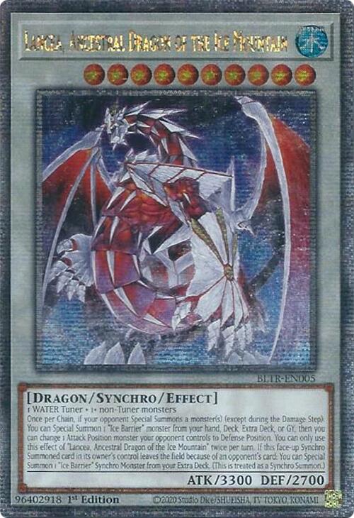 Lancea, Ancestral Dragon of the Ice Mountain (Quarter Century Secret Rare) [BLTR-EN005] Quarter Century Secret Rare | Chromatic Games