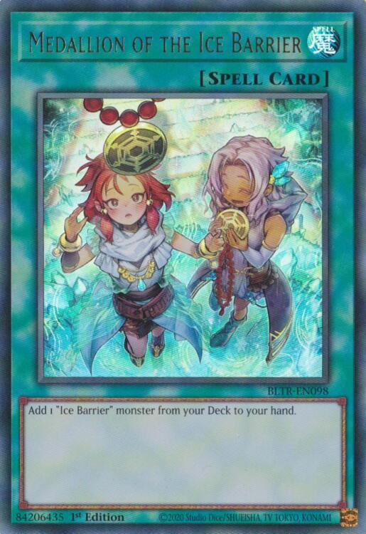 Medallion of the Ice Barrier (Alternate Art) [BLTR-EN098] Ultra Rare | Chromatic Games