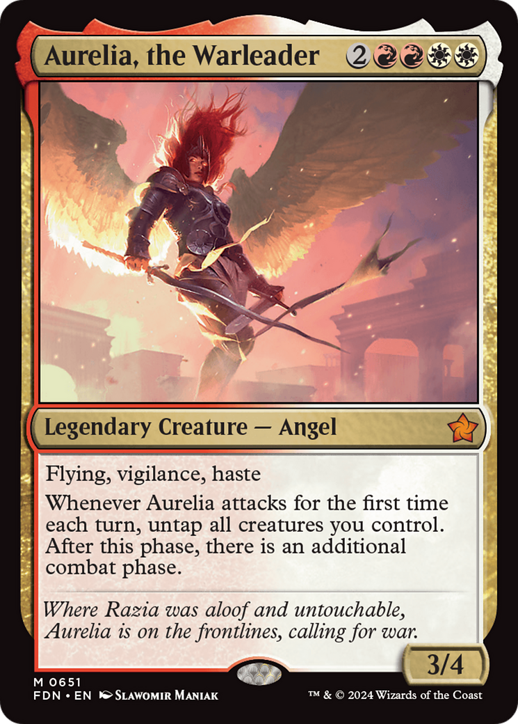 Aurelia, the Warleader [Foundations] | Chromatic Games