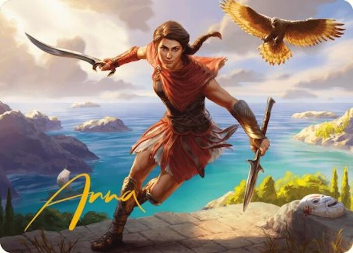 Kassandra, Eagle Bearer Art Card (Gold-Stamped Signature) [Assassin's Creed Art Series] | Chromatic Games