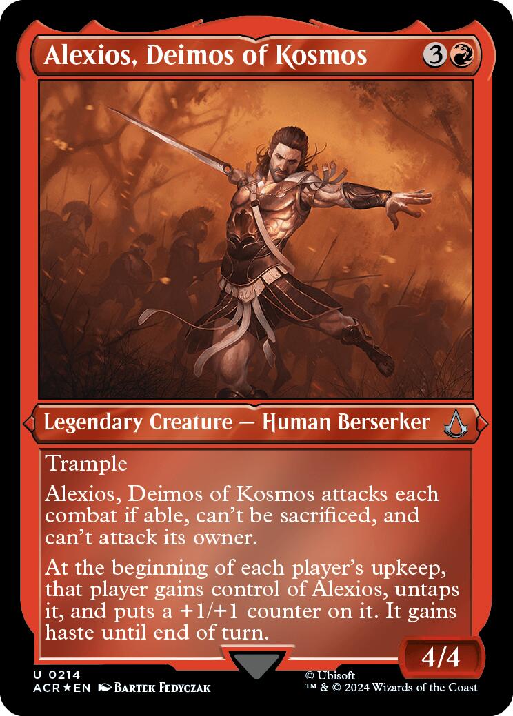 Alexios, Deimos of Kosmos (Foil Etched) [Assassin's Creed] | Chromatic Games