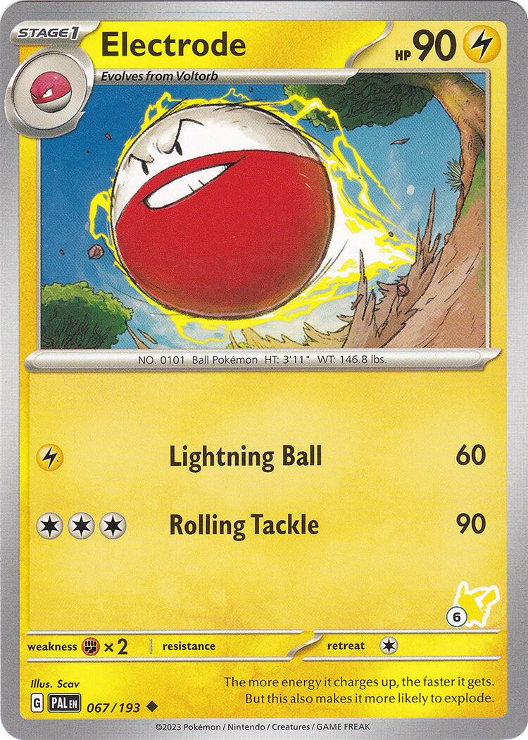 Electrode (067/193) (Pikachu Stamp #6) [Battle Academy 2024] | Chromatic Games