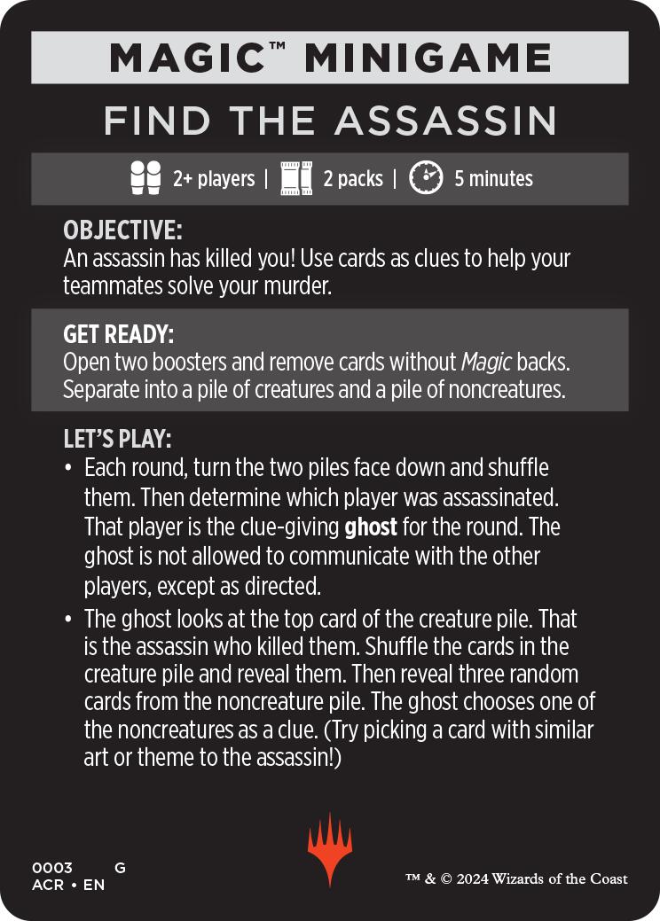 Find The Assassin (Magic Minigame) [Assassin's Creed Minigame] | Chromatic Games
