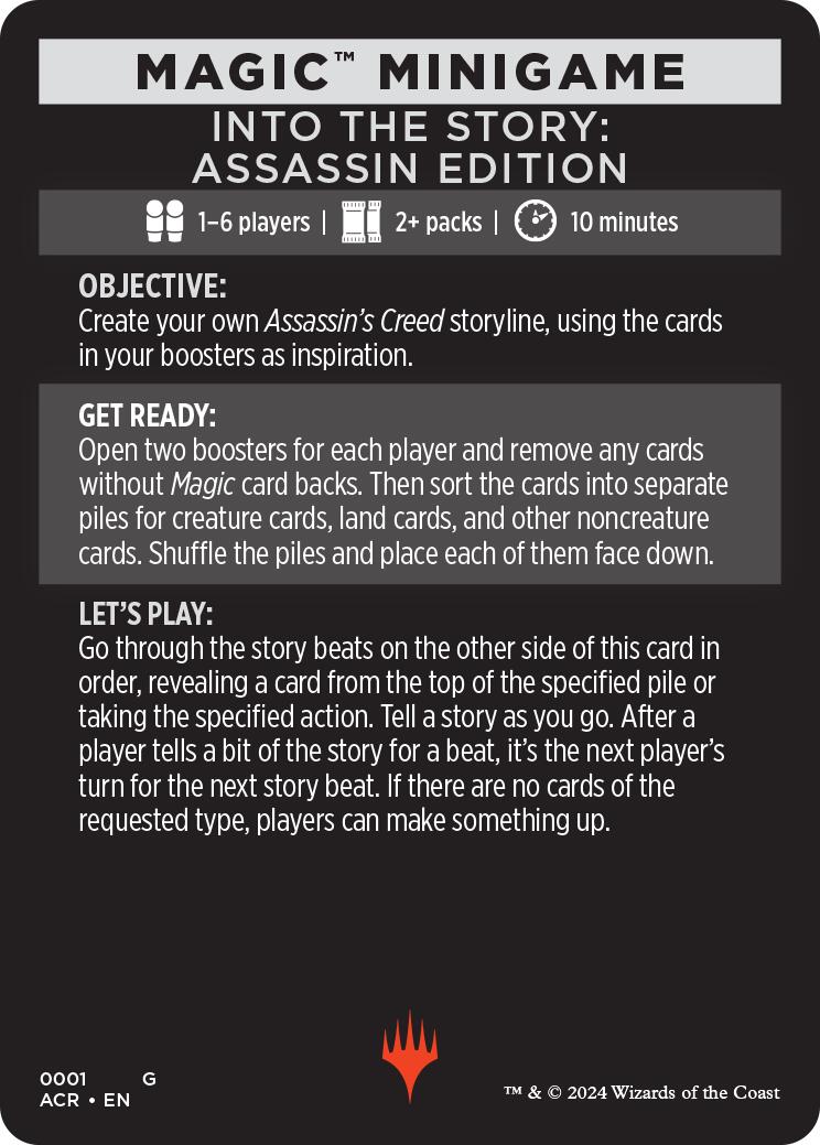 Into The Story: Assassin Edition (Magic Minigame) [Assassin's Creed Minigame] | Chromatic Games