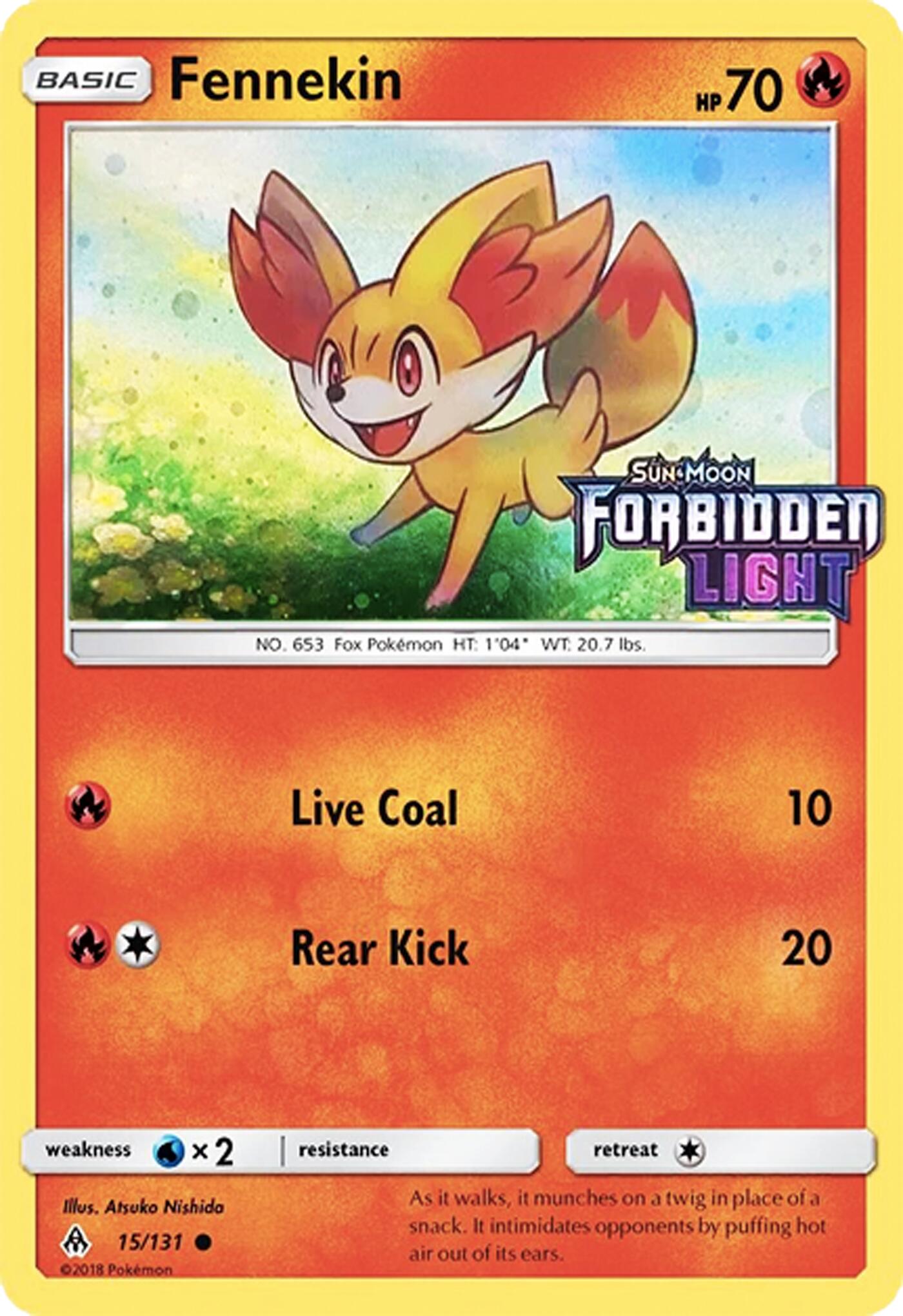 Fennekin (15/131) (Cosmos Holo) (Toys R' Us Promo) [Sun & Moon: Forbidden Light] | Chromatic Games