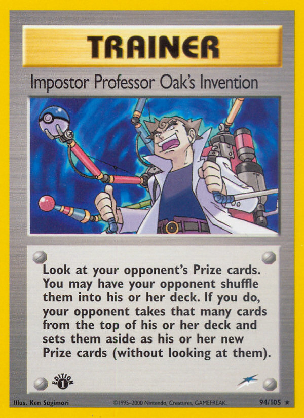 Impostor Professor Oak's Invention (94/105) [Neo Destiny 1st Edition] | Chromatic Games