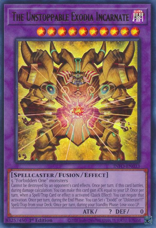 The Unstoppable Exodia Incarnate [INFO-EN033] Ultra Rare | Chromatic Games