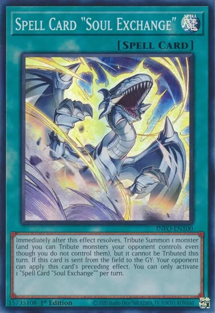 Spell Card "Soul Exchange" [INFO-EN100] Super Rare | Chromatic Games