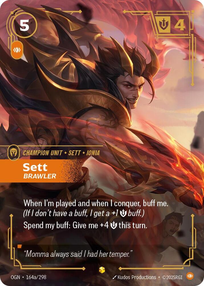 Sett - Brawler 164a/298 (Origins)  - Foil | Chromatic Games