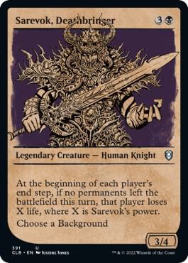 Sarevok Deathbringer Showcase 391 (Commander Legends: Battle for Baldur's Gate)  | Chromatic Games