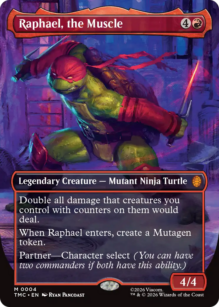 Raphael, the Muscle (Borderless) [Teenage Mutant Ninja Turtles Commander] | Chromatic Games