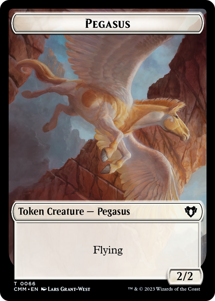 Copy (54) // Pegasus Double-Sided Token [Commander Masters Tokens] | Chromatic Games