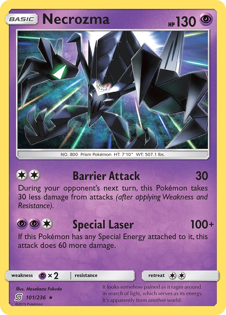 Necrozma (101/236) (Cracked Ice Holo) (Theme Deck Exclusive) [Sun & Moon: Unified Minds] | Chromatic Games