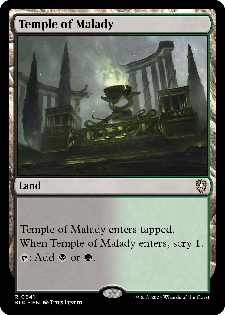 Temple of Malady [Bloomburrow Commander] | Chromatic Games