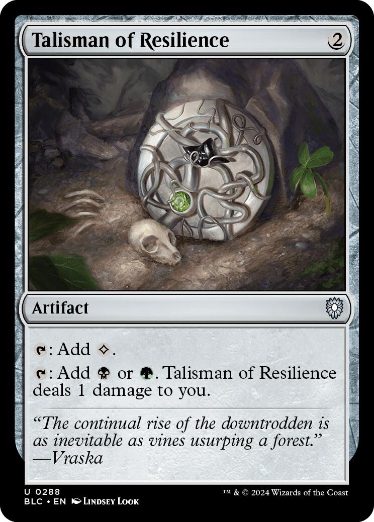 Talisman of Resilience [Bloomburrow Commander] | Chromatic Games