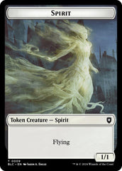 Spirit // Faerie Double-Sided Token [Bloomburrow Commander Tokens] | Chromatic Games