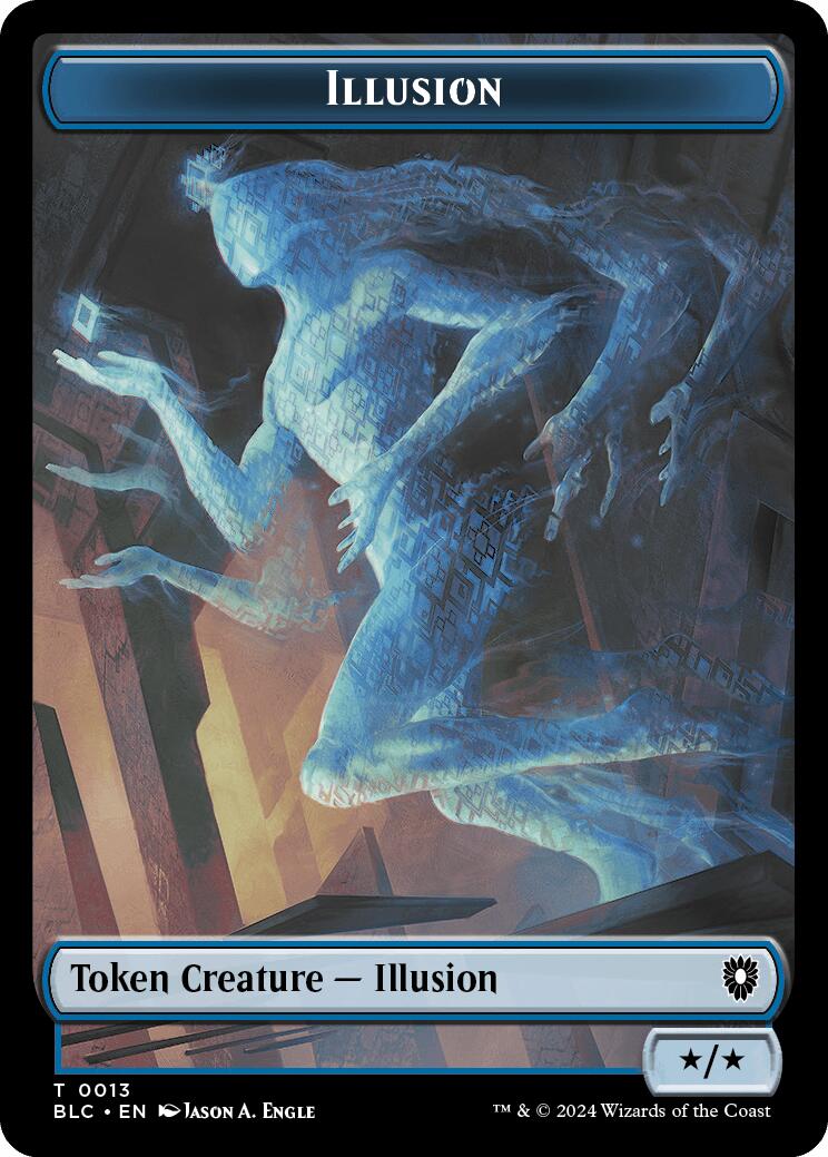 Illusion // Goblin Double-Sided Token [Bloomburrow Commander Tokens] | Chromatic Games