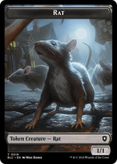 Rat // Raccoon Double-Sided Token [Bloomburrow Commander Tokens] | Chromatic Games