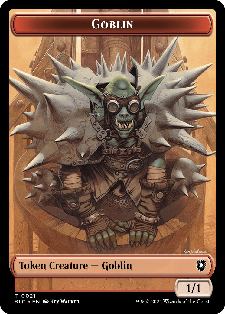 Goblin // Thopter Double-Sided Token [Bloomburrow Commander Tokens] | Chromatic Games