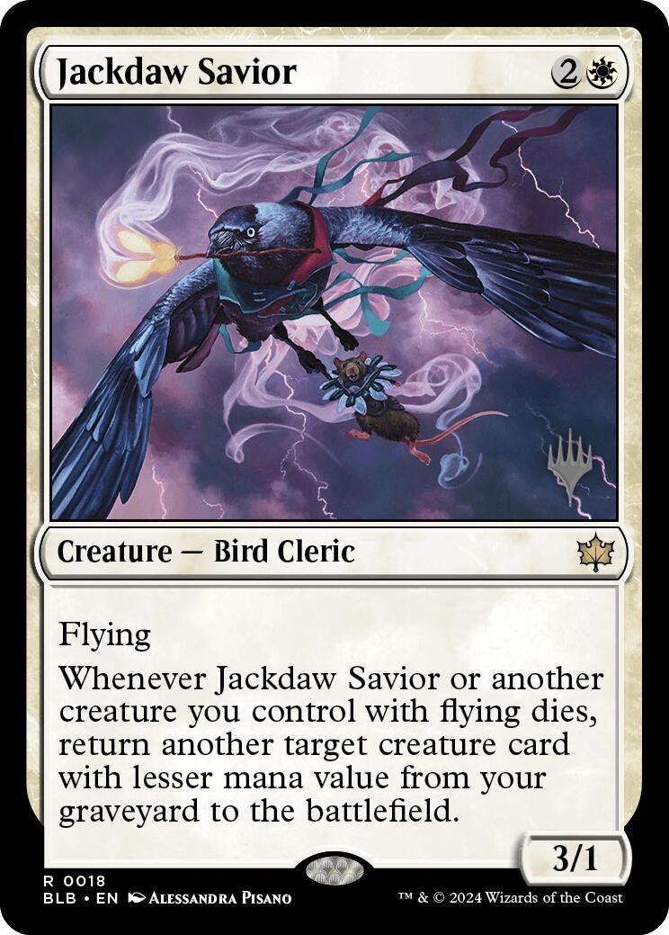 Jackdaw Savior (Promo Pack) [Bloomburrow Promos] | Chromatic Games