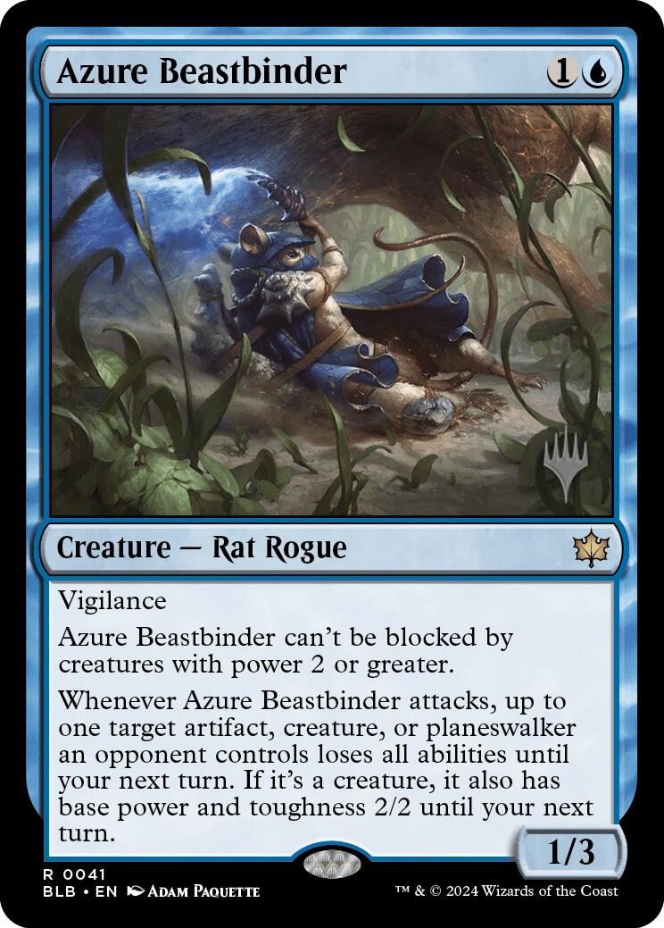 Azure Beastbinder (Promo Pack) [Bloomburrow Promos] | Chromatic Games