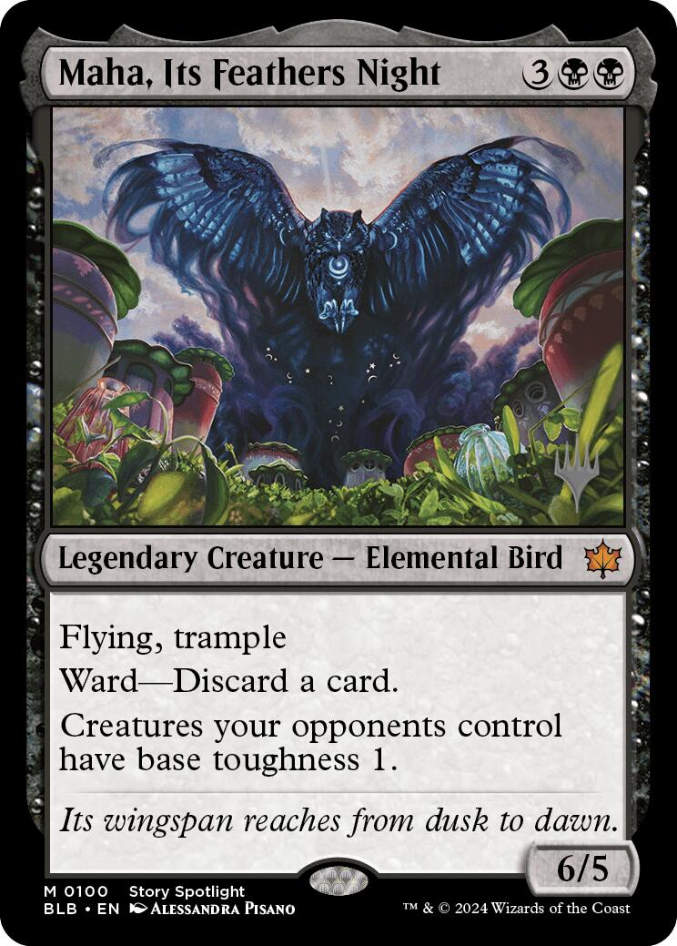 Maha, Its Feathers Night (Promo Pack) [Bloomburrow Promos] | Chromatic Games