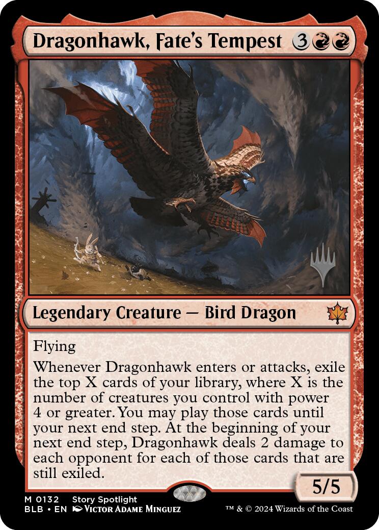 Dragonhawk, Fate's Tempest (Promo Pack) [Bloomburrow Promos] | Chromatic Games