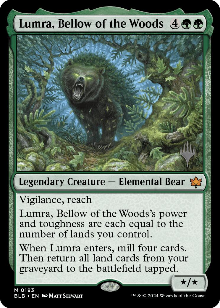 Lumra, Bellow of the Woods (Promo Pack) [Bloomburrow Promos] | Chromatic Games