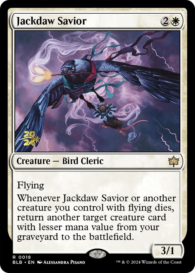 Jackdaw Savior [Bloomburrow Prerelease Promos] | Chromatic Games