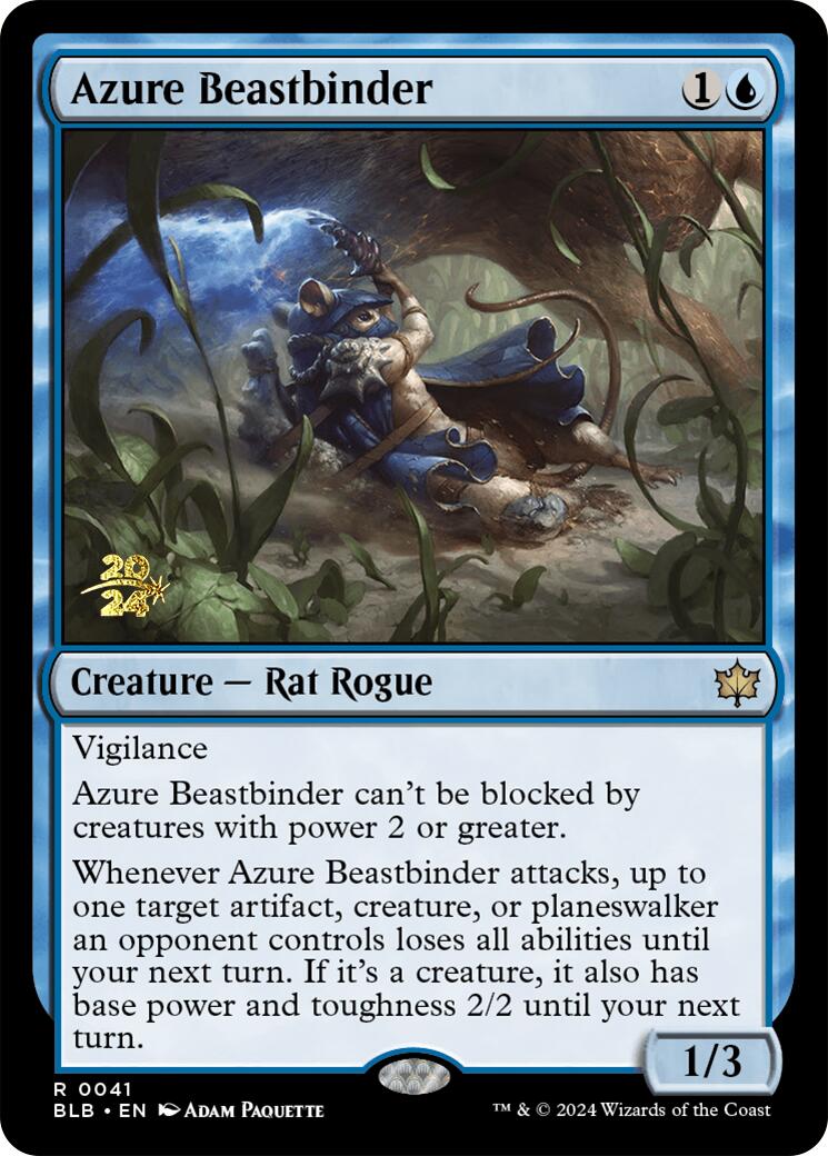 Azure Beastbinder [Bloomburrow Prerelease Promos] | Chromatic Games