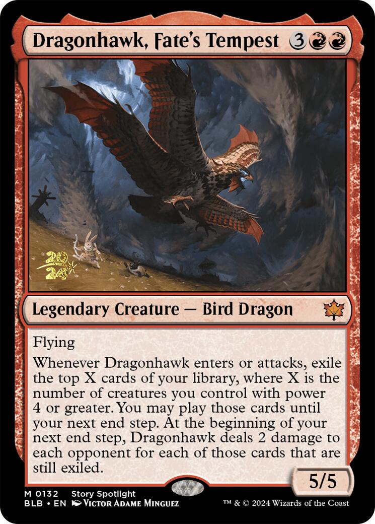 Dragonhawk, Fate's Tempest [Bloomburrow Prerelease Promos] | Chromatic Games
