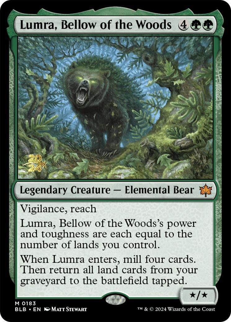 Lumra, Bellow of the Woods [Bloomburrow Prerelease Promos] | Chromatic Games