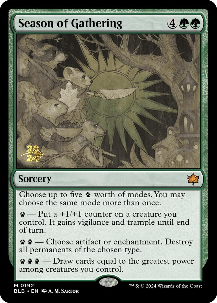 Season of Gathering [Bloomburrow Prerelease Promos] | Chromatic Games
