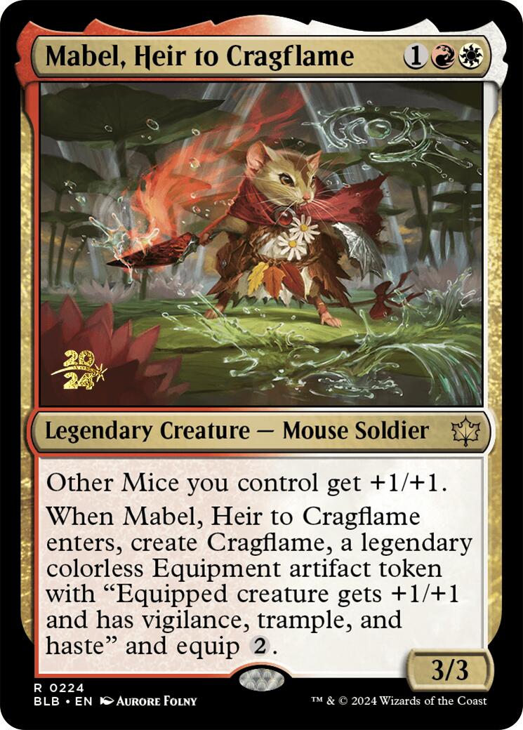 Mabel, Heir to Cragflame [Bloomburrow Prerelease Promos] | Chromatic Games